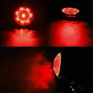 Đèn đuôi xe máy LED Đèn phanh Ống Kính Màu Đỏ vỏ màu đen 3 dây 12V DC phổ quát phù hợp lắp phía sau độ sáng cao - Product Image 6