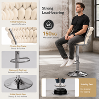 Großhandel Ergonomischer Drehbarer Barhocker mit Gasfeder, Gepolstertem Sitz und Geflochtener Rückenlehne