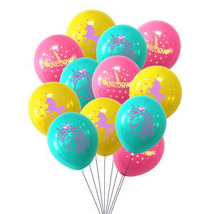 Pancarta de papel con temática de unicornio, pastel con globos insertados, suministros de decoración para fiesta de cumpleaños de unicornio - Product Image 5