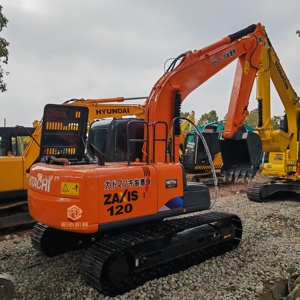 Excavatrice Hitachi ZX120-6 d'occasion, faible nombre d'heures de fonctionnement, système hydraulique d'origine, 12 tonnes, fabriquée au Japon, pour la construction de routes et de pipelines. - Product Image 1