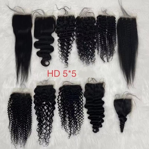 Letsfly Vente en gros de frontals en dentelle, cuticules alignées, frontal transparent HD 13x4, fermeture en dentelle suisse 4x4 HD, cheveux humains - Product Image 2