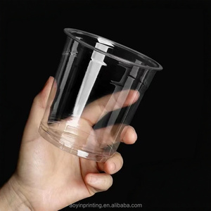 PETミルクティーカップ使い捨てプラスチックカップカスタムロゴ高透明度コールドドリンクコーヒーカップ9 12 14 16 18オンス - Product Image 2