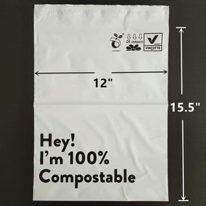 Custom Durable Eco Friendly Shipping Mailing <b>Bags</b> <b>Compostable</b> LDPE Express Envelope <b>Bag</b> Poly Self-Adhesive <b>Bag</b> With Logo - Product Image 2