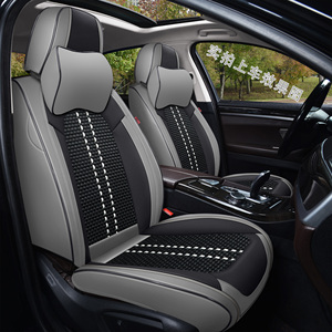 Housses de siège universelles en soie glacée, ensemble complet 9 pièces, respirantes et chauffantes/refroidissantes, pour intérieur automobile Civic, CR-V, HR-V, Accord, Odyssey, Element - Product Image 1