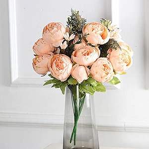 Fleurs de pivoine artificielles, bouquet de pivoines en soie, bouquet de mariage pour la maison, fleurs artificielles décoratives pour le jardin - Product Image 2