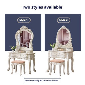 Table de maquillage de princesse de style français simple européen commode en bois sculpté meubles de chambre à coucher <span class=keywords><strong>dressing</strong></span> - Product Image 6
