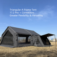 Tente gonflable triangulaire A-Frame légère et populaire, 320g, installation instantanée, abri de glamping pour la randonnée solo