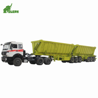 Truk Pengangkut Kargo Trailer Ganda dengan Sistem Inter Link dan Sistem Tipping Samping