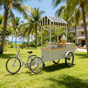 Mini Coffee <strong>Snack</strong> Cart Commercial Mobile Food Cart for <strong>Street</strong> Market Ice Cream Dessert Coffee Business - Product Image 4