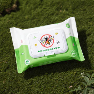 Toallitas Repelentes de <span class=keywords><strong>Mosquitos</strong></span> para Bebés de Marca Privada OEM, No Tejidas, Ecológicas, Desechables por el Inodoro, Extra Suaves, Antibacterianas, a Base de Plantas - Product Image 1