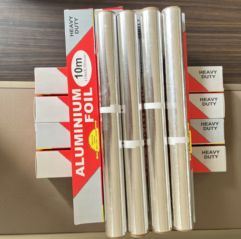 High Quality Hard Food Grade Aluminum Foil Paper Roll Embossed Jumbo Sheet for Kitchen Use Cooking Packaging-Direct Sale Tinfoil