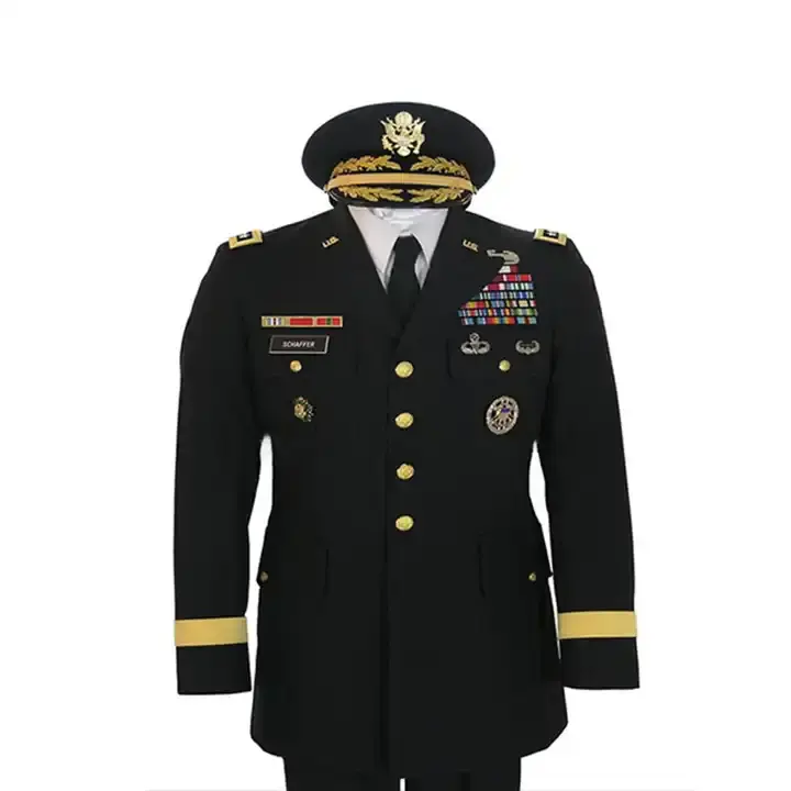 Hot Selling Marine Kleid Uniform Anpassen Sicherheits uniformen Guard Set Schwarz Nautische College Uniform für Männer