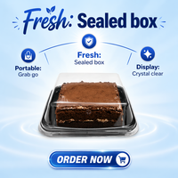 Boîtes en PET de qualité alimentaire personnalisées en gros pour gâteaux, sandwichs, hot-dogs, sushis, hamburgers, emballages avec couvercles transparents