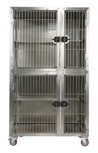 Gabbia per Gatti Mobile Personalizzata con Angoli Arrotondati, Set Condominio per Gatti Impilabile e Assemblabile su Ruote - Product Image 6