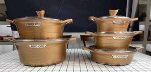 Ensemble de cuisine en pierre de granit antiadhésif moulé sous pression Crown Mold 10 pièces Dessini - Product Image 4