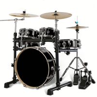 Batterie de percussions portable silencieuse pour adultes et enfants, idéale pour l'apprentissage et la pratique du jazz