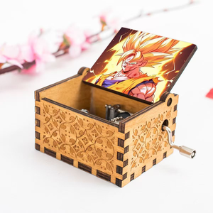 Caja Musical de Madera Grabada a Mano con Diseño de Anime DBZ Dragon Goku de Estilo Vintage de 6.4 cm, 24 Diseños, como Regalo Promocional - Product Image 3