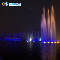 Pertunjukan Air Mancur Musik Terapung di Luar Ruangan, Pertunjukan Menarik dengan Lampu Warna-warni untuk Danau, Kolam Renang, Sungai, Kolam