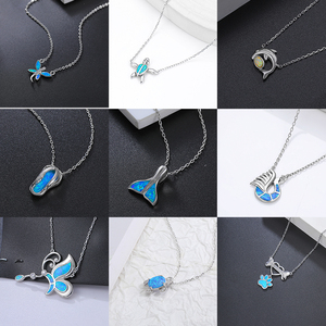 Collares de Ópalo de Lujo Hechos a Mano con Plata 925, Gemas Engastadas a Mano, Baño de Rodio, Obra Maestra Atemporal, Certificado IGI - Product Image 3