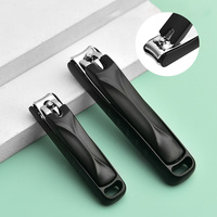 Coupe-ongles professionnel ABS anti-éclaboussures manucure pédicure Portable extérieur noir coupe-ongles