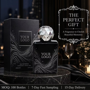 Eau De Parfum Eco Luxury Pure Musk per Donne, Tappo in Cristallo Sfaccettato 100ml, Body Mist con Etichetta Privata e Logo Personalizzato - Product Image 1
