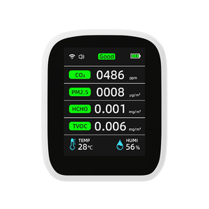 8-in-1 WiFi 공기질 감지기 PM2.5 CO2 TVOC 포름알데히드 HCHO 모니터 온도 및 습도 측정 IP67 등급 LED 디스플레이 - Product Image 2