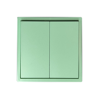 Mvava UK Standard Push Big Button PC Panneau de surface brossée 2 Gang 1/2 Way Colorful Wall Light Touch Electric Switches and socket