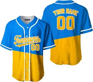 Wholesale Sublimated Custom Plus Size V Neck Baseball Jersey T Shirts Soccer Wear Jacket Softball Sportswear Sports Uniforms