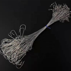 สายเบ็ดตกปลา TAKEDO แบบหนา สีเงิน พร้อมตะขอเกี่ยว สายเหล็ก พร้อมตัวหมุนและหมุด ป้องกันการ<span class=keywords><strong>กัด</strong></span> สายเบ็ดตกปลาเหล็ก - Product Image 6