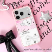 Coque de téléphone en silicone liquide pour iPhone 17/17 Pro/17 Pro Max, 16 Pro, 16 Pro Max, 15, 15 Pro avec impression plaquée or motif chien brun amoureux