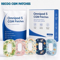 Patch adhésif médical imperméable personnalisé pour Omnipod 5, motif et couleur au choix, en coton respirant, bande de protection pour capteur CGM, OEM, marque privée