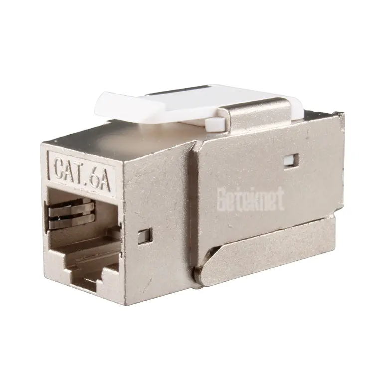 RJ45-Trapezbuchse FTP CAT6 CAT6A geschirmte 10G FTP 8 P8C toolless Keystone modulare Steckdose Snap-In-Anschluss Keystone-Buchse