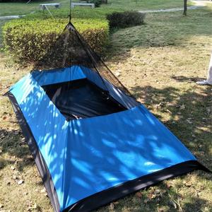 Outdoor Camping <b>Tent</b> <b>Single</b> Layer 1-2 Person Portable Mosquito Insect Protection Green Black Military Color - Product Image 3