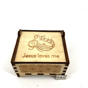 Gesù mi ama carica automatica musica Box articoli promozionali a buon mercato con logo - Product Image 2