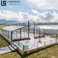 Tente de réception de luxe en PVC transparent blanc, grande, pour événements extérieurs, mariages, expositions, fêtes, 10x20, 20x40, 50x30, résistante à la rouille et isolante
