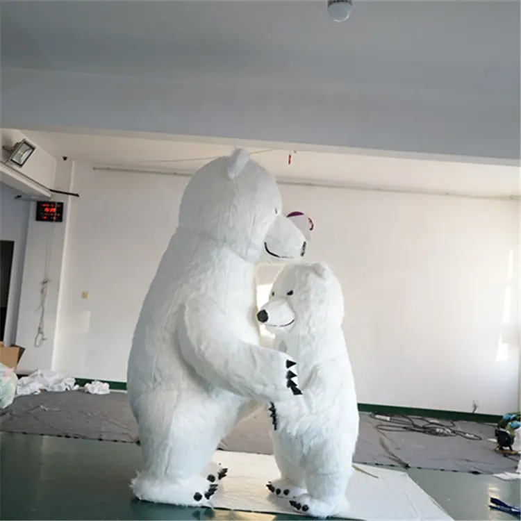 크리스마스/결혼식 북극곰 복장 성인과 아이를 위한 팽창식 북극곰 복장 팽창식 북극곰 마스코트 복장
