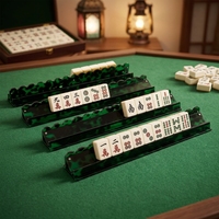 Supports de tuiles de mahjong en acrylique écaille de tortue personnalisés, vente en gros d'usine, avec un poussoir magnétique pratique
