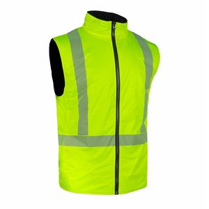 Veste polaire sans manches haute visibilité personnalisée pour hommes veste polaire souple imperméable ANSI classe 2 haute visibilité pour gilet d'extérieur - Product Image 1