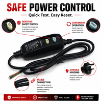 Câble d'alimentation avec protection contre les fuites RCD, certifié SAA australien, prise 3 broches, H05RN-F 10A 250V 1,5m, câble en cuivre noir