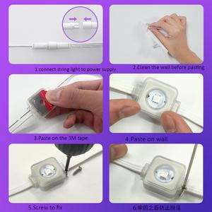 Giáng sinh trang trí nội thất không thấm nước IP67 thông minh <span class=keywords><strong>RGB</strong></span> 30LED điểm pixel ánh sáng chuỗi 15m ngoài trời vĩnh viễn mái hiên thông minh dải đèn rgbic - Product Image 5