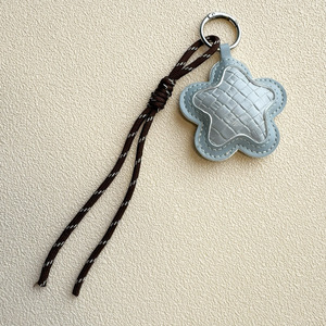 Pu Leather Flower Bag Charm Key Chain Ins Diy Keychain Trendy Candy-Colored Bag Charm with Personalized Key <b>Ring</b> - Product Image 2
