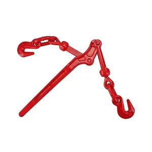 Load Binder JIULONG Heavy Duty Load Binder Red G 80 3/8-1/2 Leveraged Type Forged Chain Load Binder