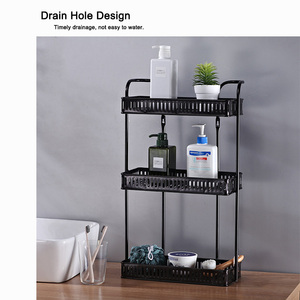 Estante de almacenamiento de pie de 3 niveles, escurridor de baño, organizador de cocina, estante para especias y verduras - Product Image 6