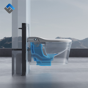 Bồn cầu thông minh gắn tường năm 2025, tự động mở và xả nước, tích hợp các tính năng hiện đại cho phòng tắm, sấy khô bằng khí nóng tức thì - Product Image 2