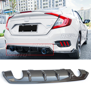 ฝาครอบดิฟฟิวเซอร์กันชนหลังแบบลิป พร้อมท่อไอเสียคู่ ABS แบบพิเศษ สำหรับ Honda Civic ปี 2016-2017 - Product Image 1