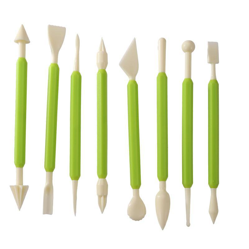 Lot de 8 stylos à graver fondant vert