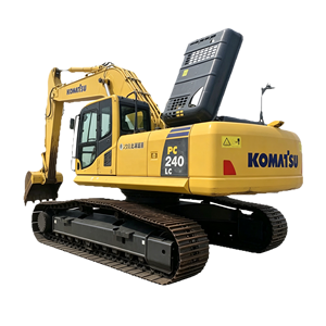 Excavatrice sur chenilles Komatsu PC240 LC avec godet de terrassement, poids opérationnel de 22 tonnes, machine hydraulique d'occasion - Product Image 1