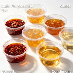 Emballage à emporter, récipient en plastique jetable, gobelet à condiments en PP anti-fuite pour le ketchup et la sauce - Product Image 3