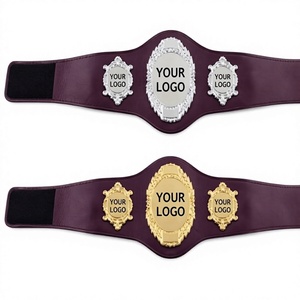 Ceinture de championnat en cuir personnalisée pour la série de combats MMA, karaté, boxe, poids lourd, avec logo de division, taille adulte, unisexe - Product Image 1