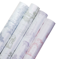 Papier d'emballage floral élégant style manoir rustique, imperméable et durable, papier spécial pour bouquets et emballages cadeaux, vente en gros